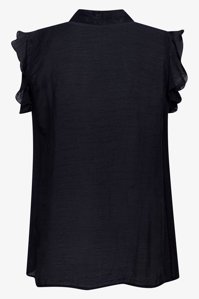 Ruffle Blouse Black