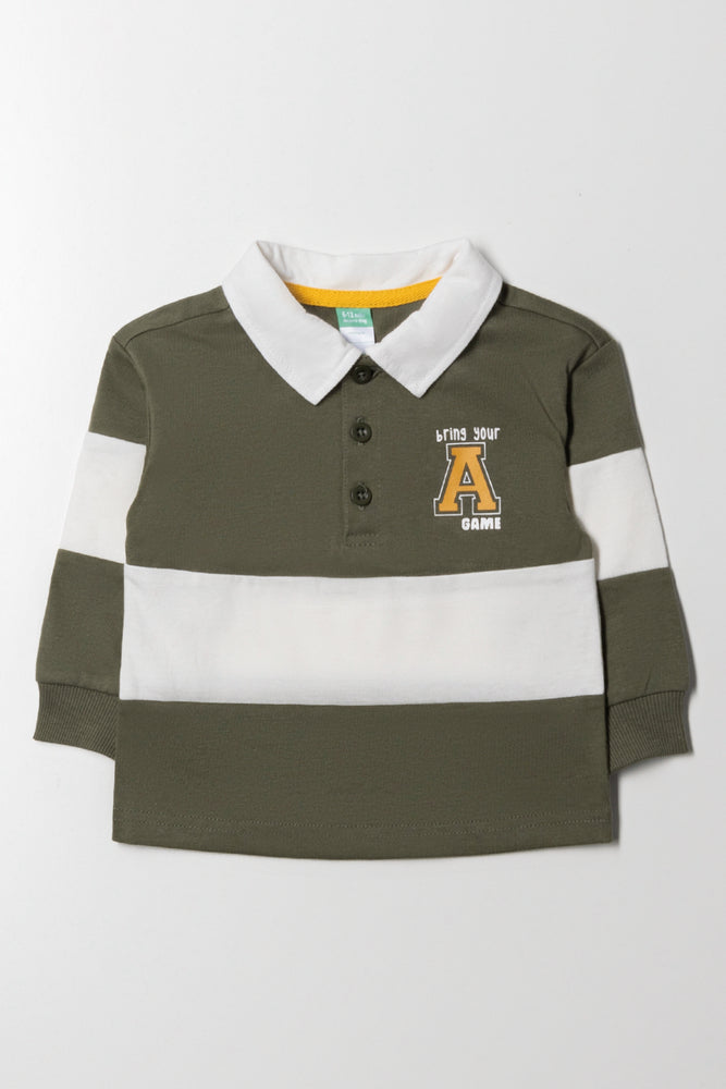 Long Sleeve Golfer Green And White