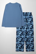 Camo Long Sleeve Pyjamas Blue (3)