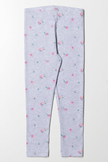 Floral Legging Grey