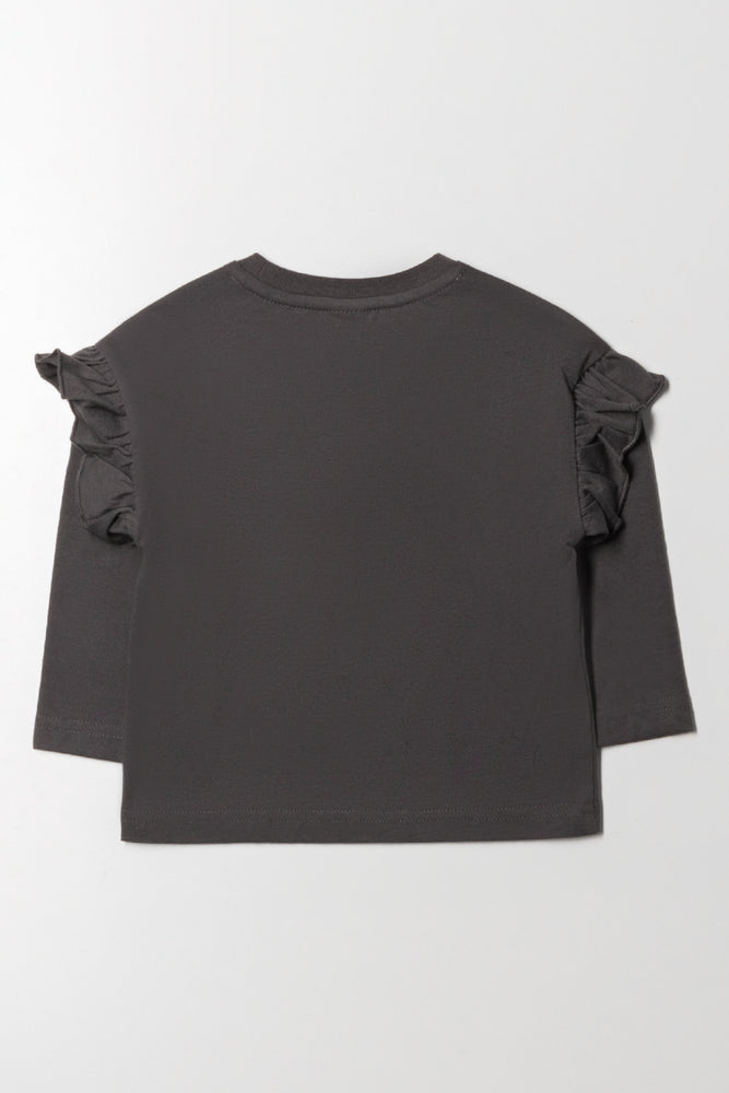 Paris Long Sleeve T-Shirt Dark Grey (2)