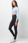 Seamless Long Sleeve Top Bright Blue (1)