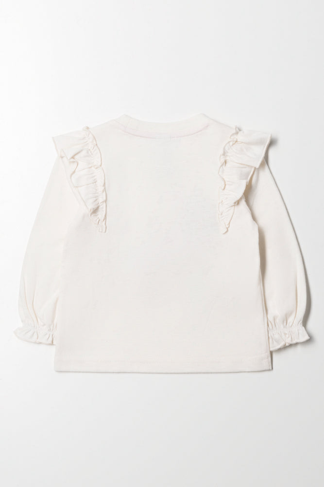 Frill T-Shirt Cream (2)