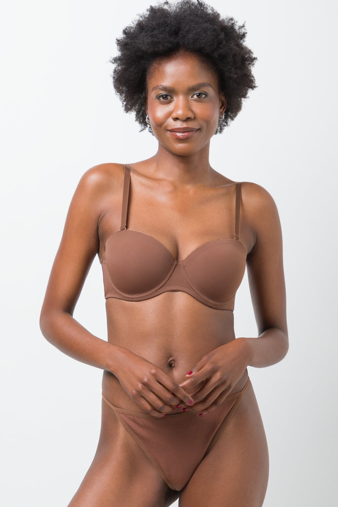 2 Pack Smooth Mutiway Bras Small Dusty Pink And Brown