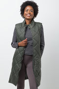 Collared Sleeveless Jacket Green