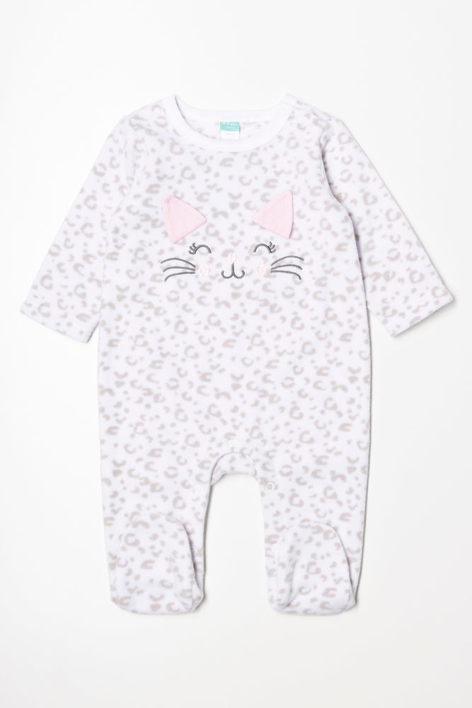 Cat Babygrow Blue