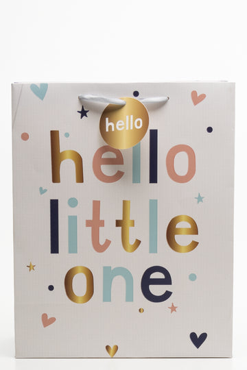 Hello Little One Gift Bag White