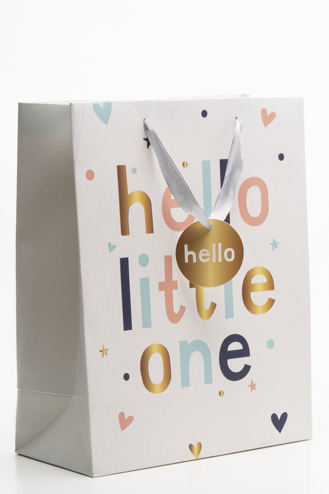 Hello Little One Gift Bag White