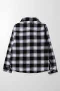 Check Long Sleeve Shirt Black And White (2)