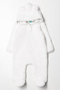 Fleece Baby Grow White