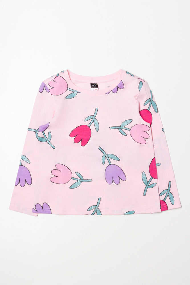 Tulip Long Sleeve T-Shirt Pink