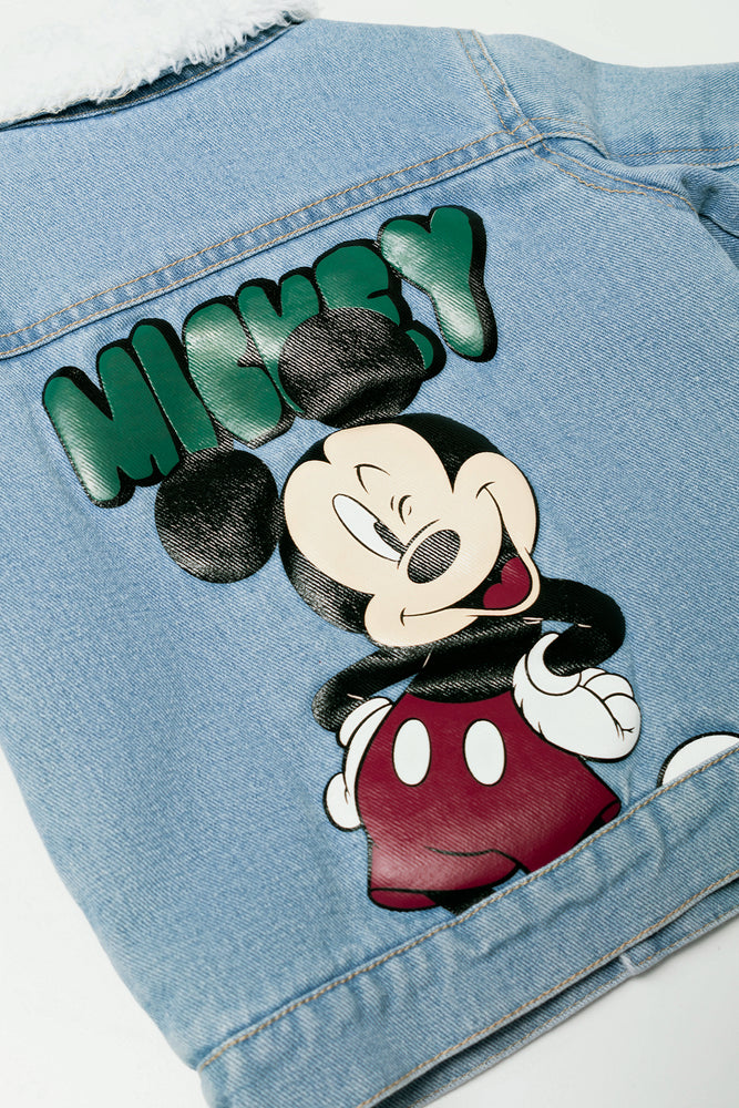 Mickey Mouse Denim Trucker Jacket Blue (2)