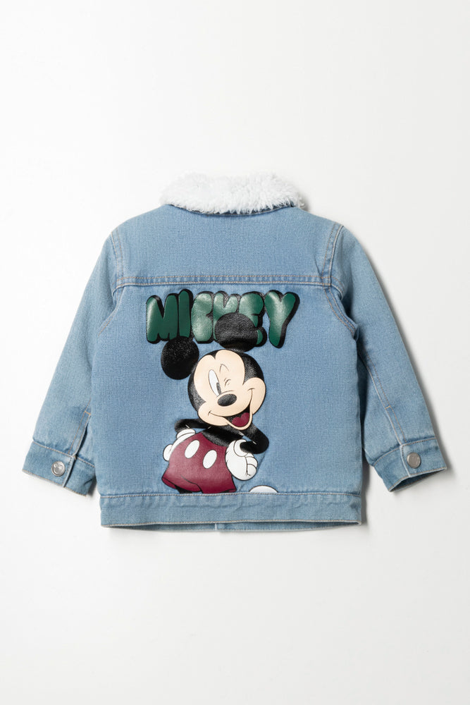 Mickey Mouse Denim Trucker Jacket Blue (3)