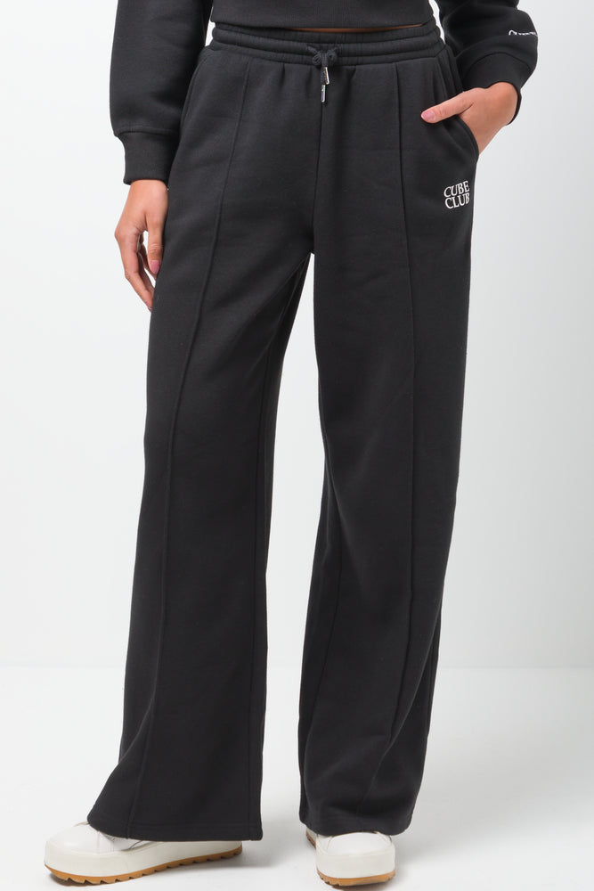 Wide Leg Jogger Black (1)