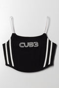 Stripe Crop Top Black