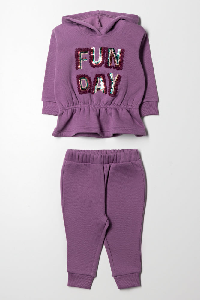 Hooded Tracksuit Purple