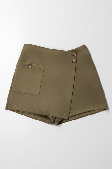 Suede Skorts Green