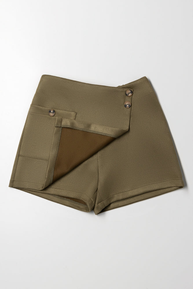 Suede Skorts Green