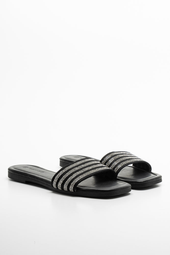 Diamante Sandal Black