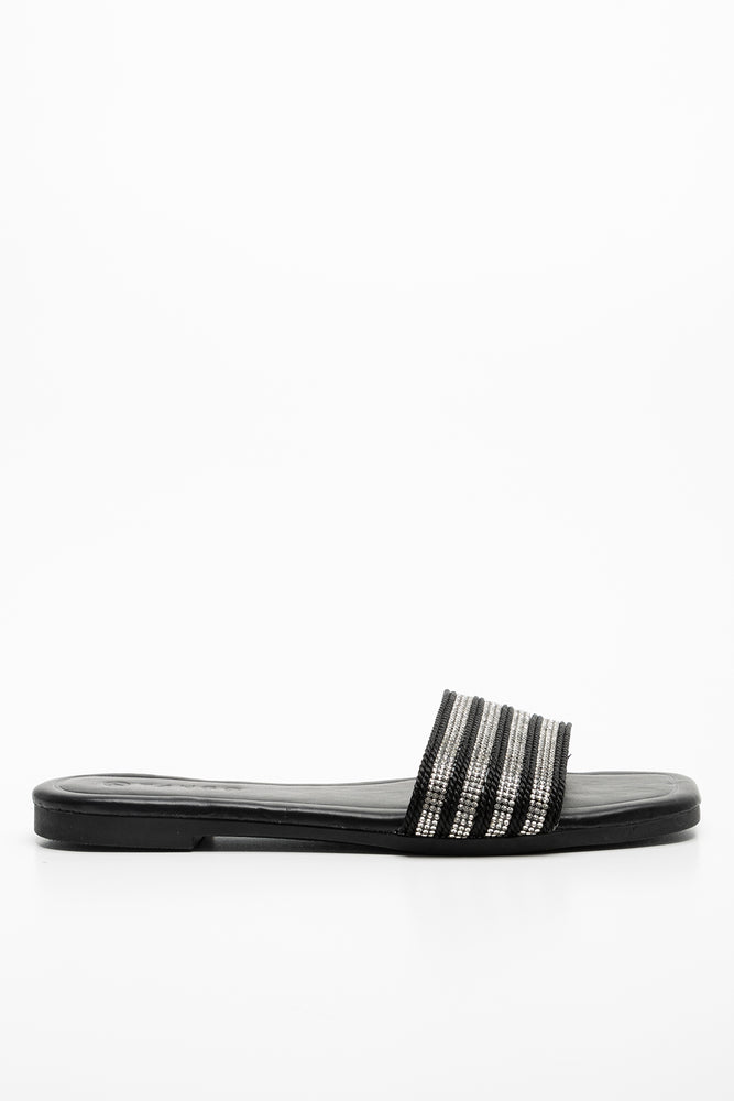 Diamante Sandal Black