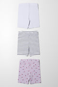 3 Pack Cycle Shorts Lilac And Grey (2)