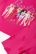 Barbie Oversized T-Shirt And Cycling Shorts Set Pink (1)