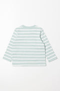 Stripe Long Sleeve T-Shirt Green (2)