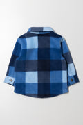 Fleece Check Shirt Navy And Blue (2)