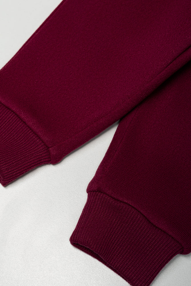 Hooded Tracksuit Burgundy (2)