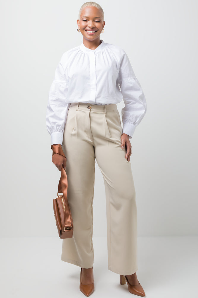 Wide Leg Pants Natural