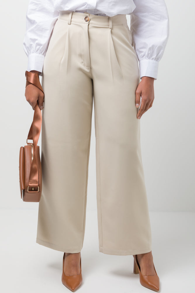 Wide Leg Pants Natural