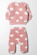 Fleece Heart Set Pink (4)