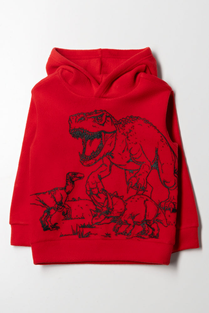 Hooded Dinosaur Tracktop Red