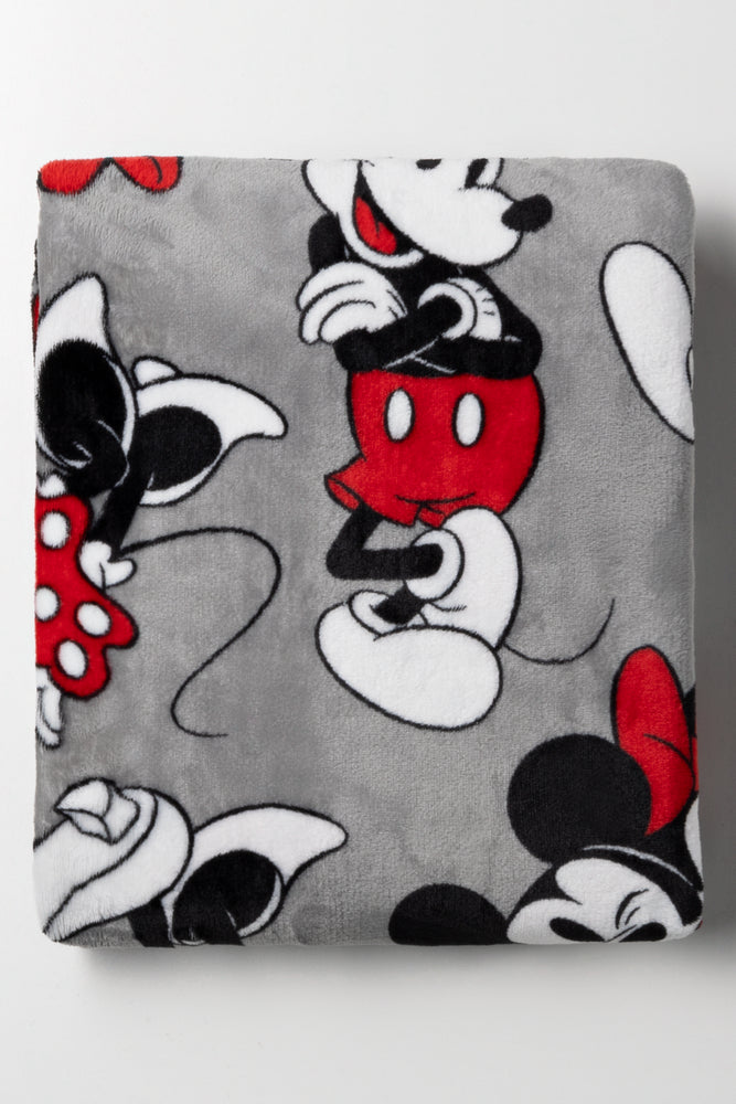 Mickey Mouse Throw Grey