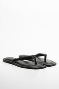 Weave Thong Sandal Black