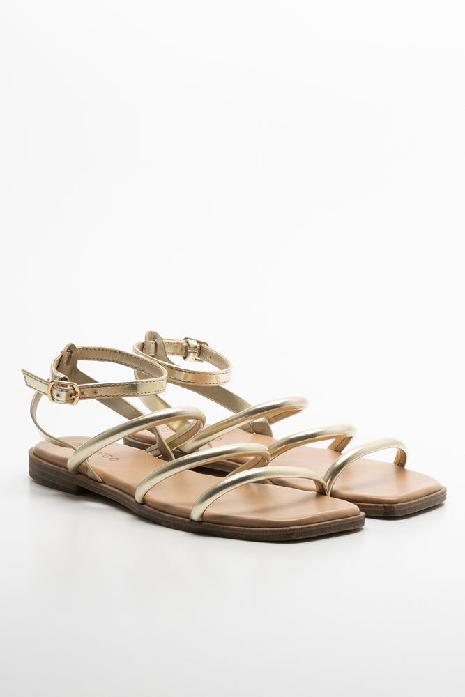 Multi Strap Sandal Gold