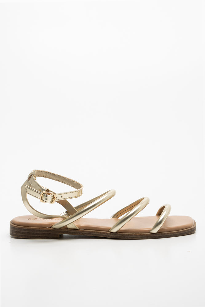 Multi Strap Sandal Gold