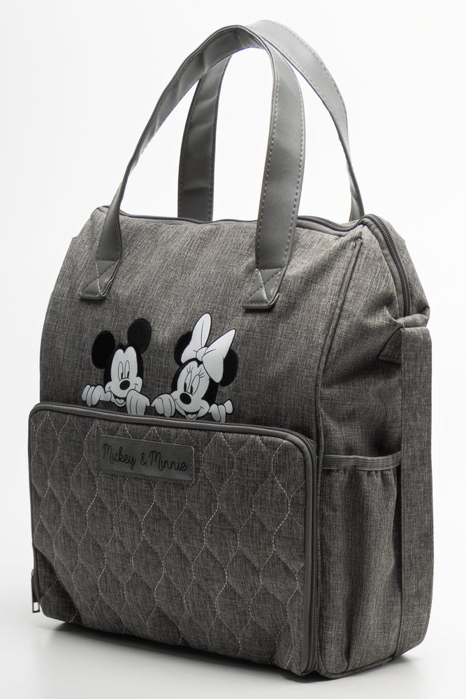 Minnie Mouse And Mickey Mouse Bowler Bag Grey