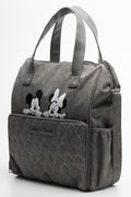 Minnie Mouse And Mickey Mouse Bowler Bag Grey (1)