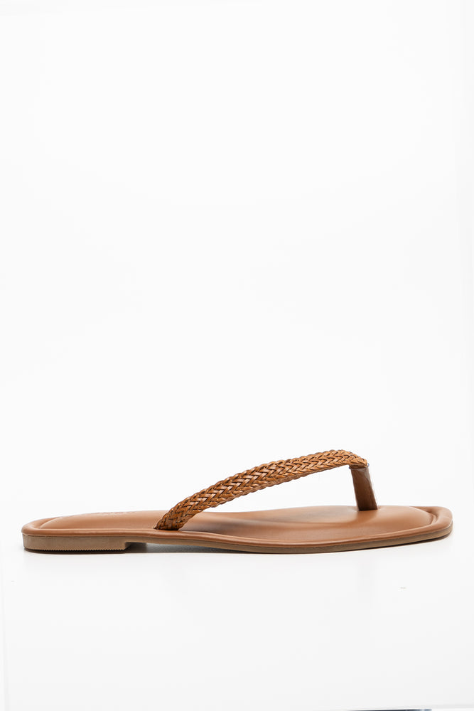 Weave Thong Sandal Brown