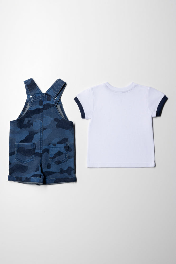 Camo Denim Dungaree Set Blue (5)