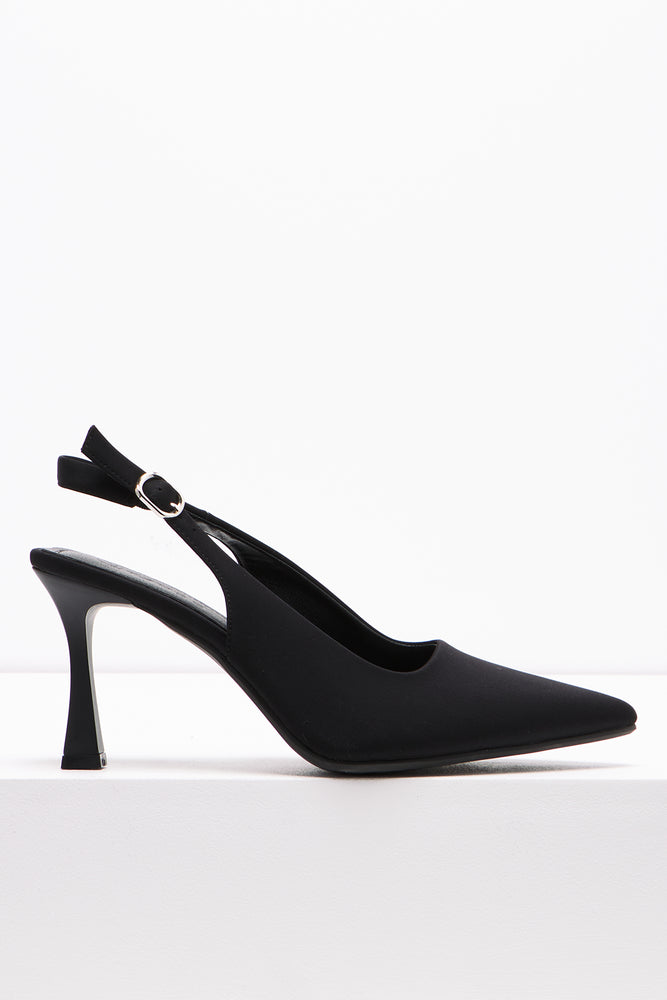 Slingback Court Shoe Black (1)