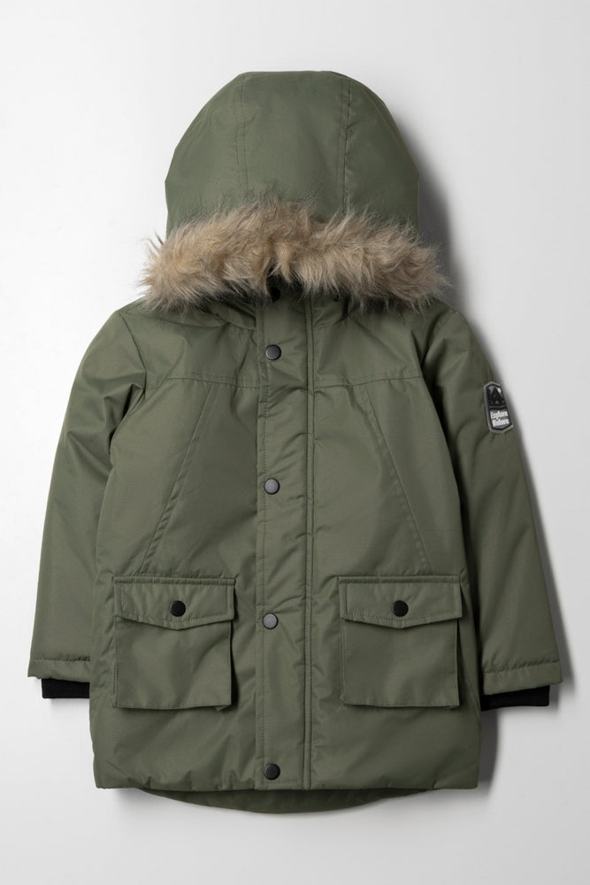 Hooded Parka Jacket Green