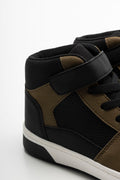 Skate High Top Sneaker Black And Green (2)