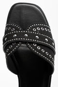 Studded Mule Sandal Black (4)