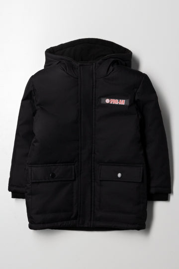 Spider-Man Parka Jacket Black