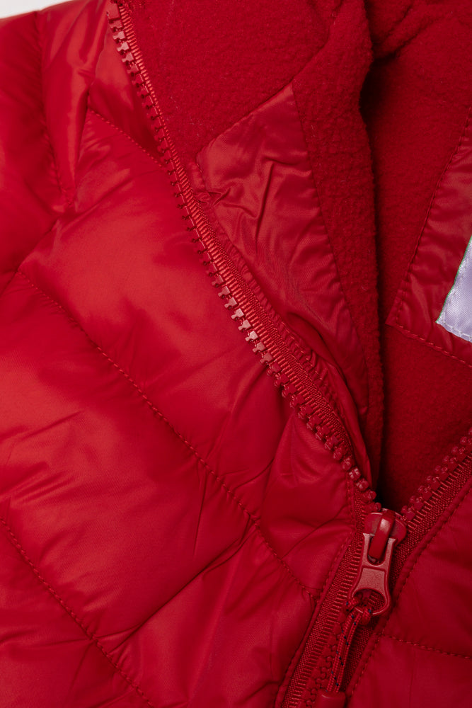 Hooded Puffer Jacket Red