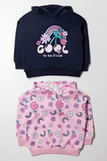 2 Pack Track Tops Navy And Pink