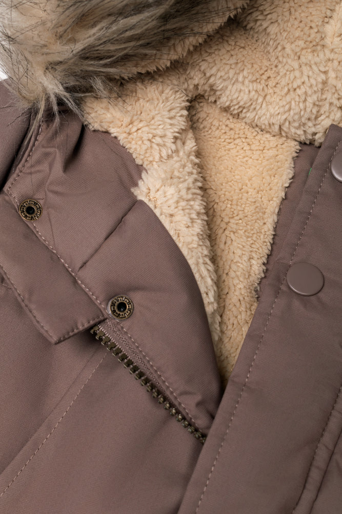 Hooded Parka Jacket Natural