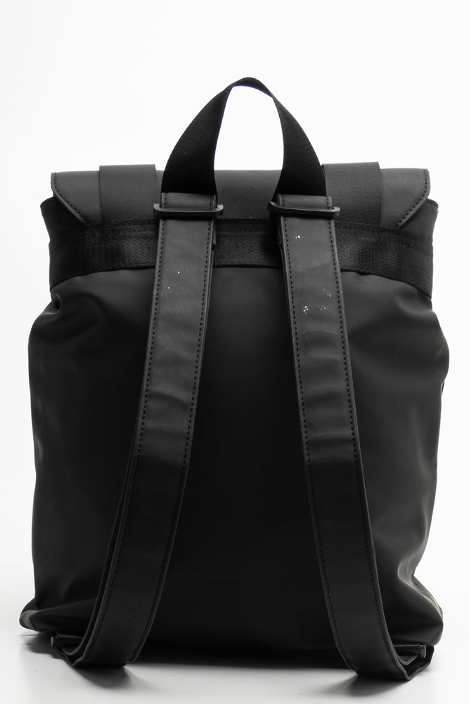 Fold Over Back Pack Black